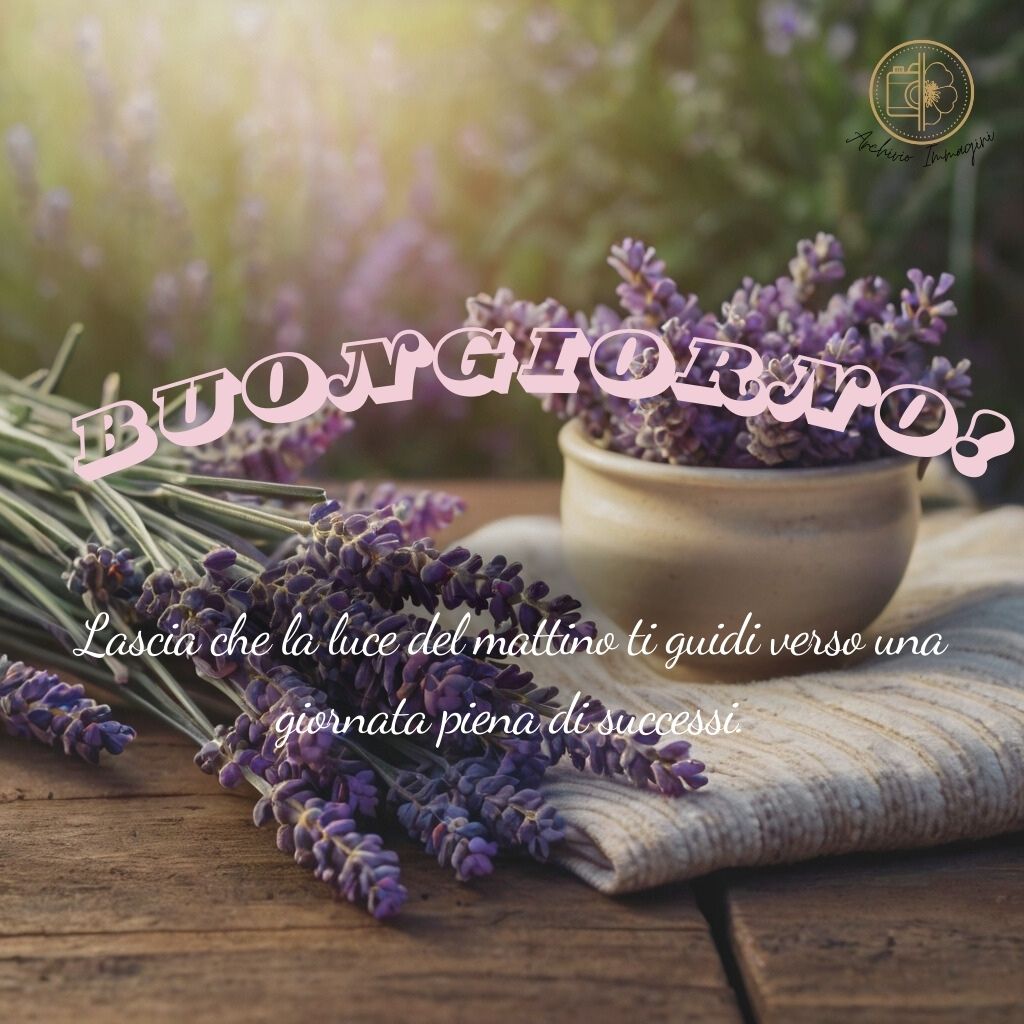 immagini buongiorno con fiori di lavanda 5