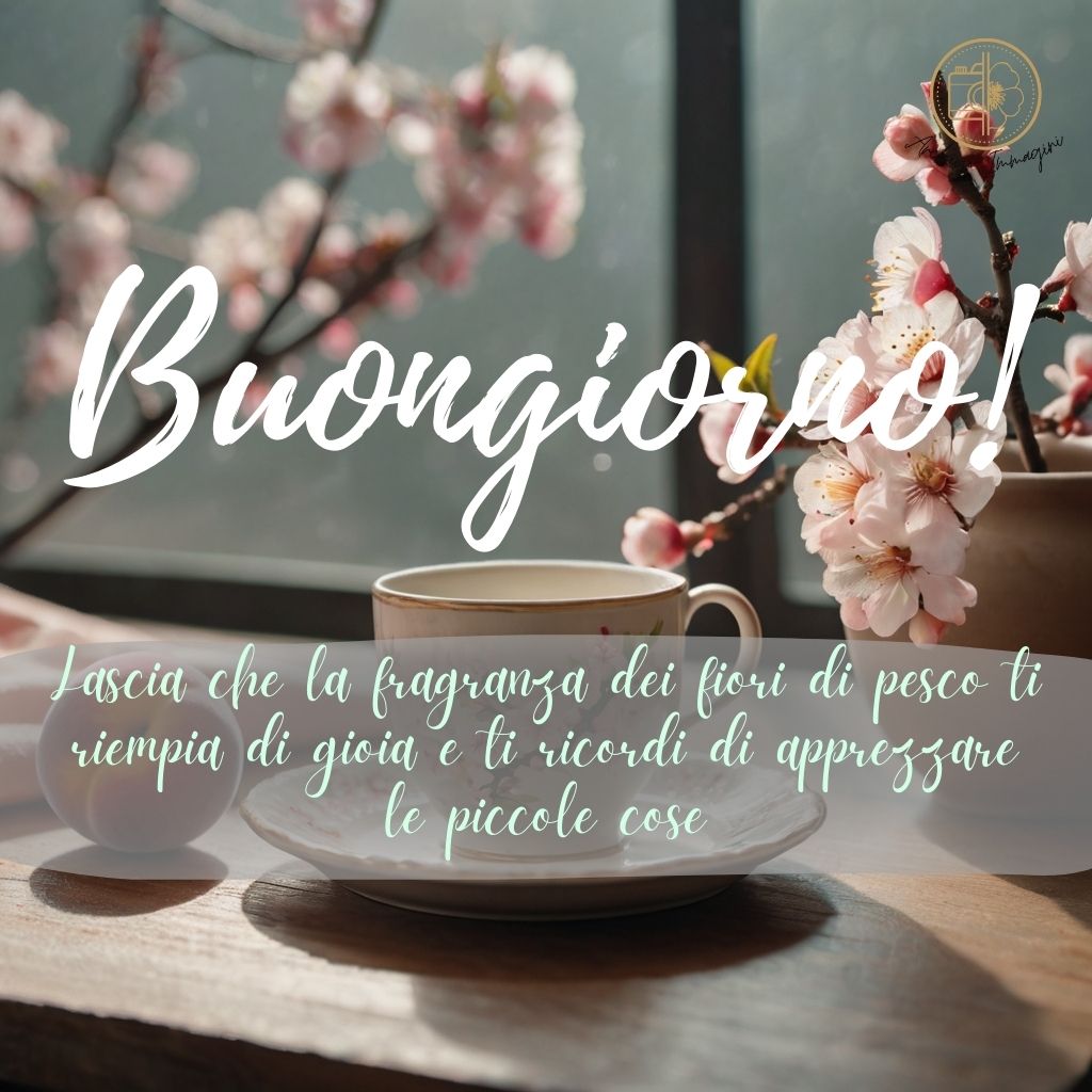 immagini buongiorno con fiori di pesco 48