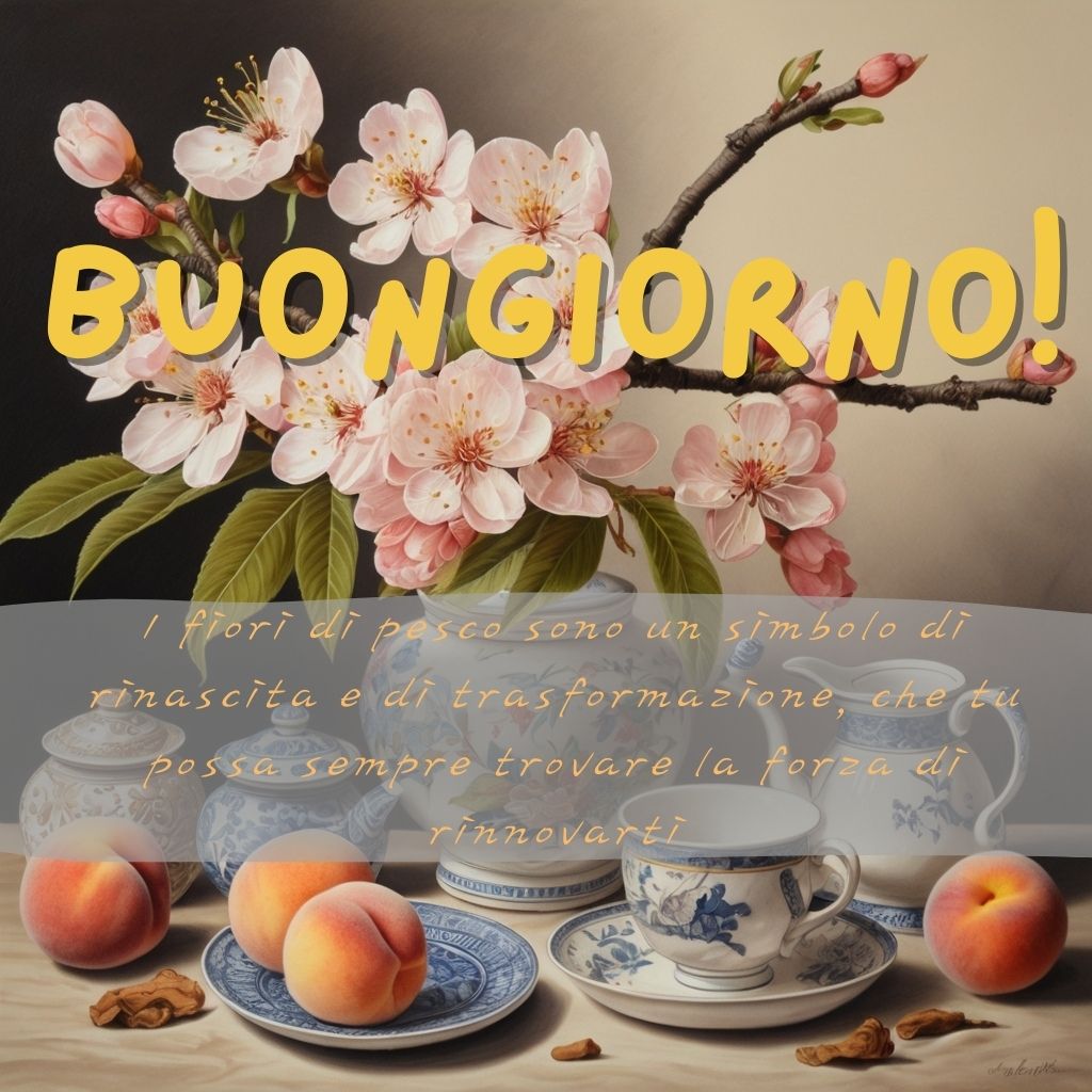 immagini buongiorno con fiori di pesco 51